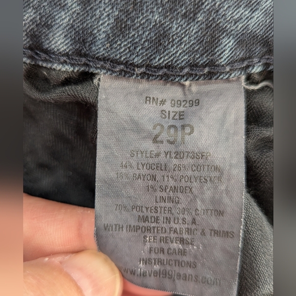 Level 99 kick boot denim blue jeans size 29 Petite - Picture 9 of 10